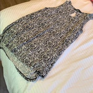 Black and white tank with Keyhole back